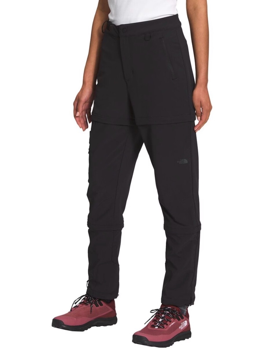 The North Face Bridgeway Zip-Off Convertible Hiking Pants Black 6 Reg